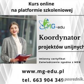 Certyfikowany Koordynator projektów unijnych - kurs online